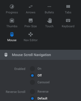 Slider Revolution Navigation: Mouse
