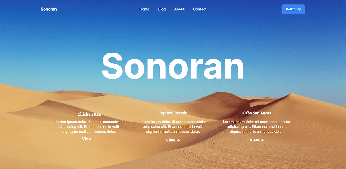 Sonoran Free Theme