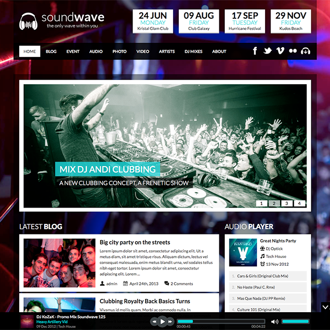 wordpress events themes
