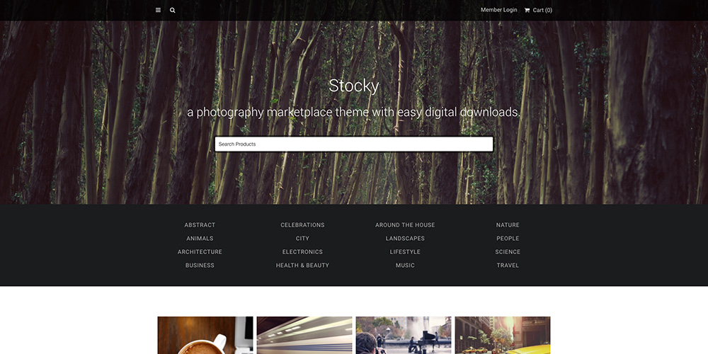 Stocky: un tema de mercado para fotografías de archivo