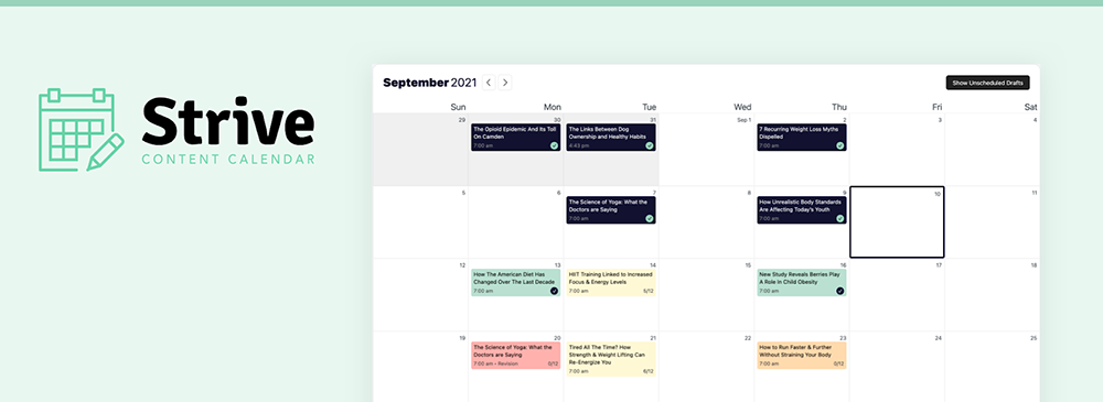 Strive Content Calendar