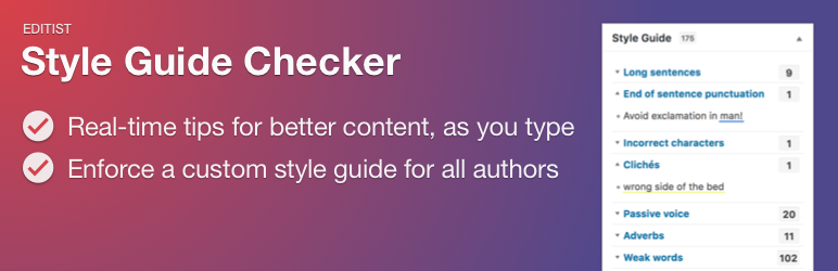 Style Guide Checker Free WordPress Plugin