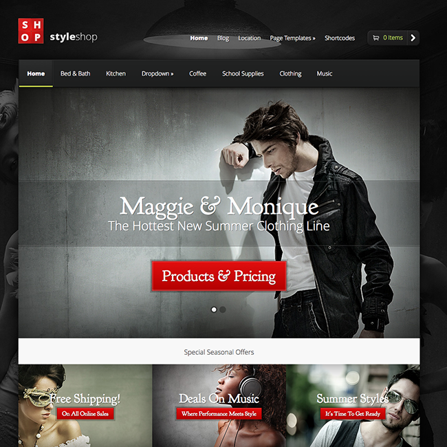 wordpress themes ecommerce