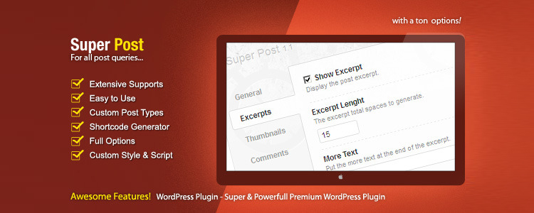 Super Post Premium WordPress Plugin