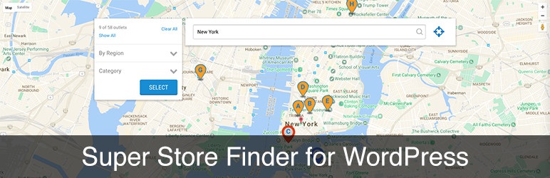 Los mejores complementos de mapeo: Complemento premium de Super Store Finder