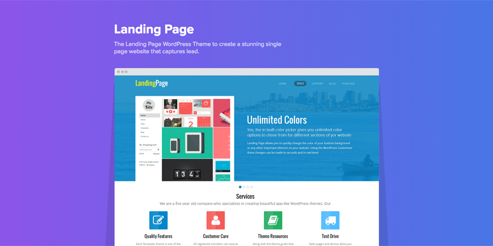 Landing Page WordPress Theme by Templatic