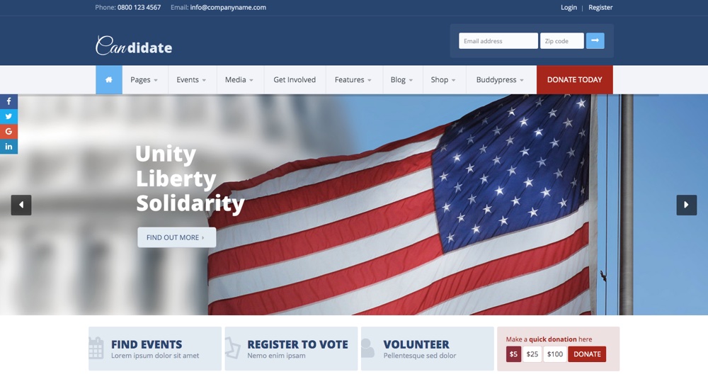 The Candidate WordPress Theme