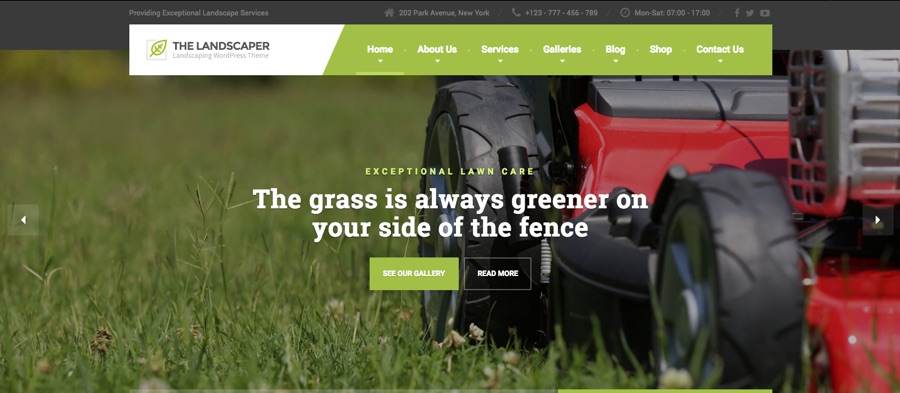 The Landscaper Lawn & Ladscaping WordPress Theme