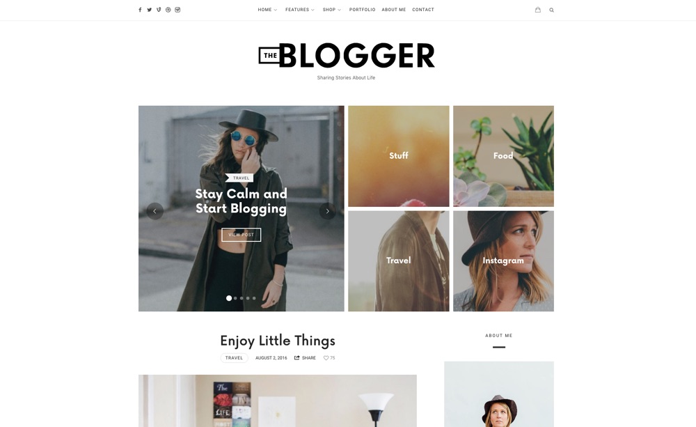 TheBlogger WordPress Blogging Theme