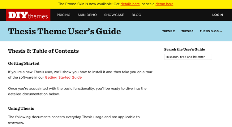 Thesis WordPress theme framework