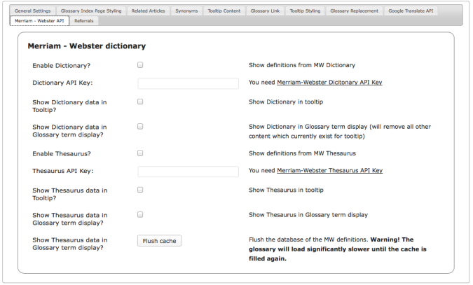 tooltip glossary Merriam Webster Dictionary