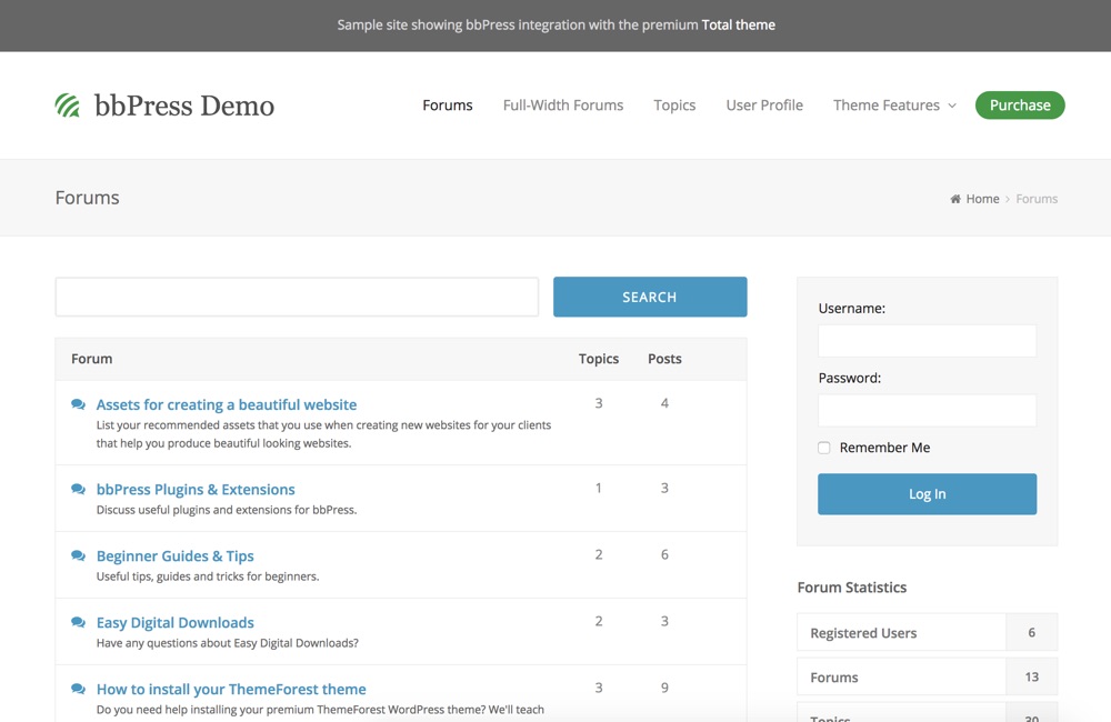 Total WordPress Theme & bbPress