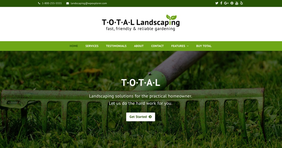 Total Landscaping WordPress Theme