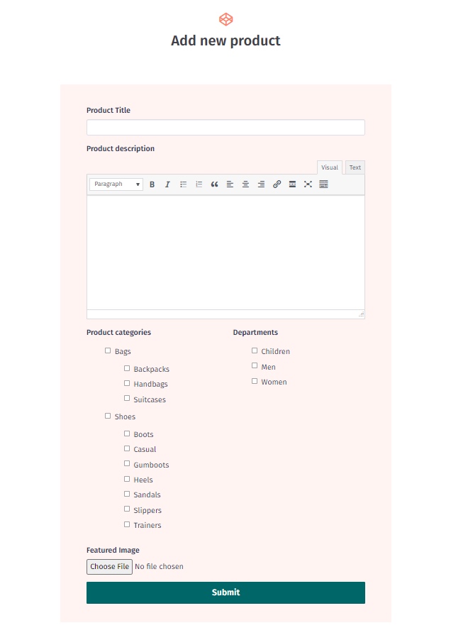 Total & Toolset Product Form