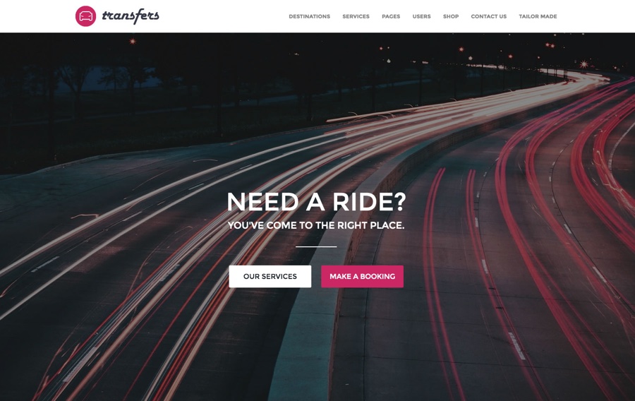 Transfers Car Hire & Transport WordPress Theme