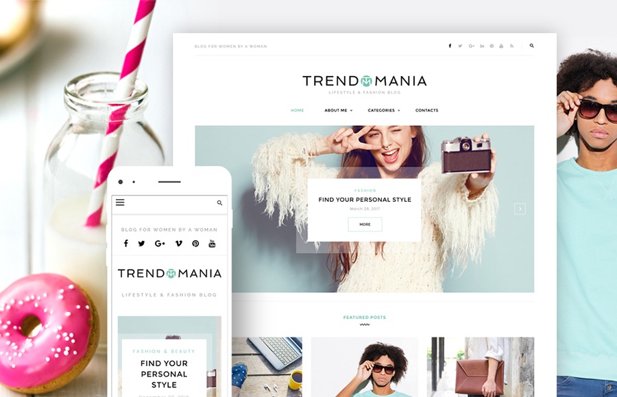 Trendomania Blog de moda y estilo de vida Tema de WordPress