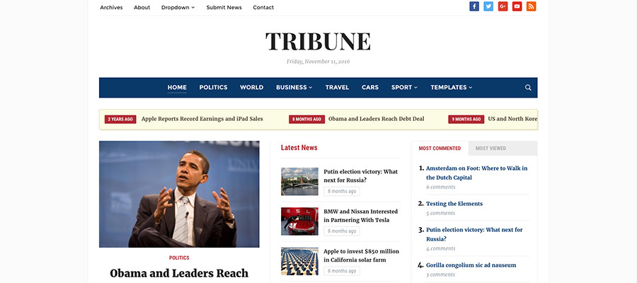 Tribune WordPress Theme