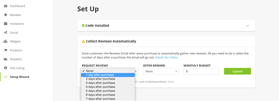 trustedsite reviews plugin email request settings