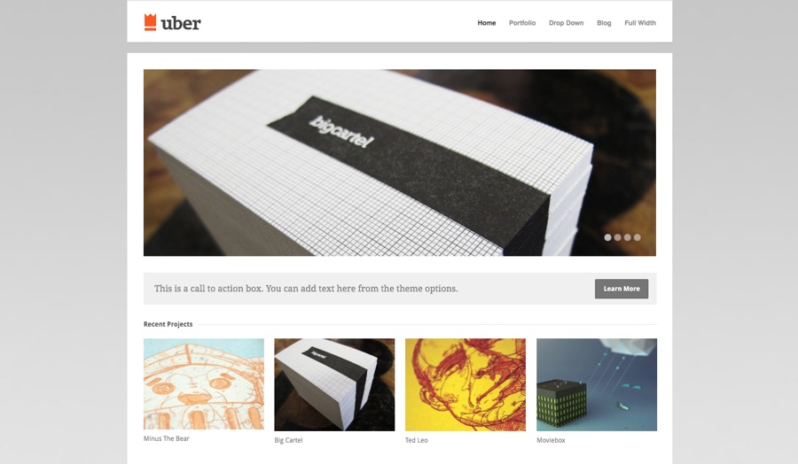 Uber Minimal Responsive WordPress Theme