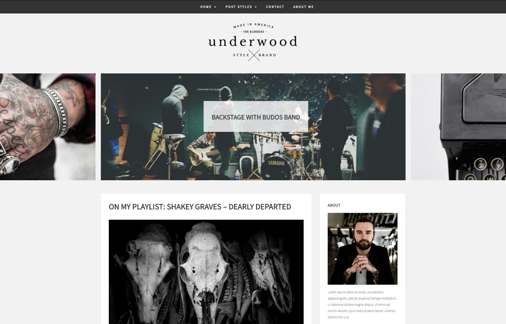 Underwood Story Blog WordPress Theme