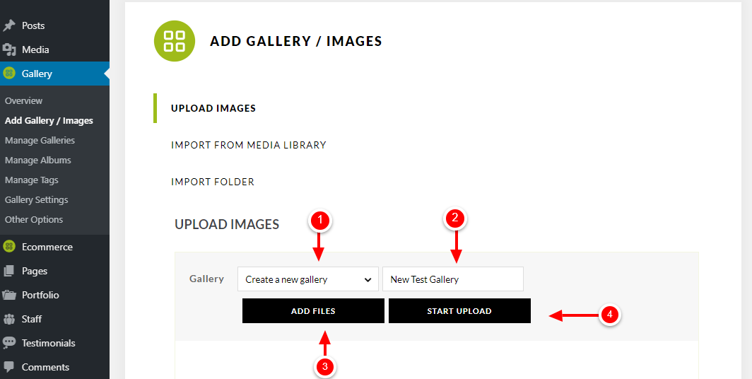 uploading images to NextGEN Gallery