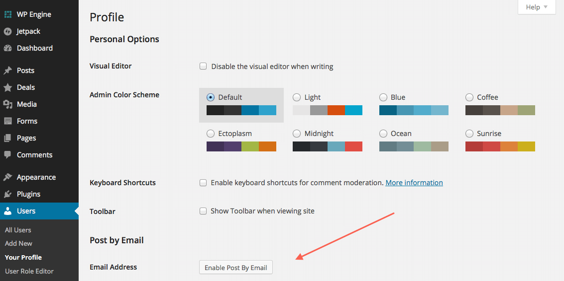 JetPack Post By Email: Enable Per User
