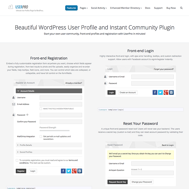 userpro wordpress plugin wpexplorer wordpress registration form