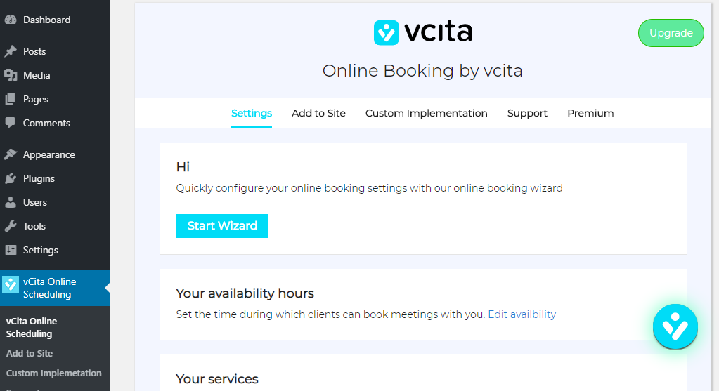 vcita online scheduling