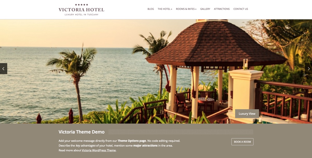 Victoria Hotel WordPress Theme