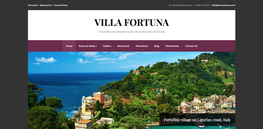 Fortuna Responsive Hotel WordPress Theme