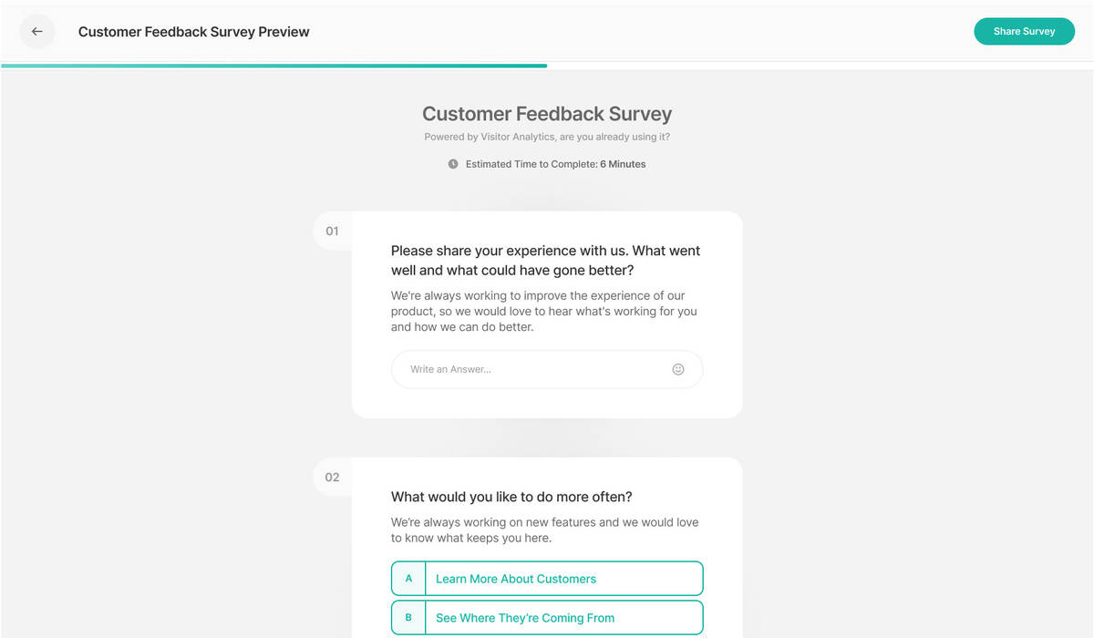 Visitor Analytics Polls and Surveys