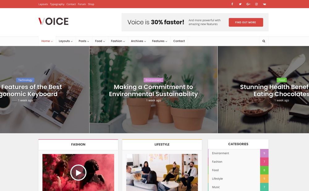 Voice News Material Design Theme