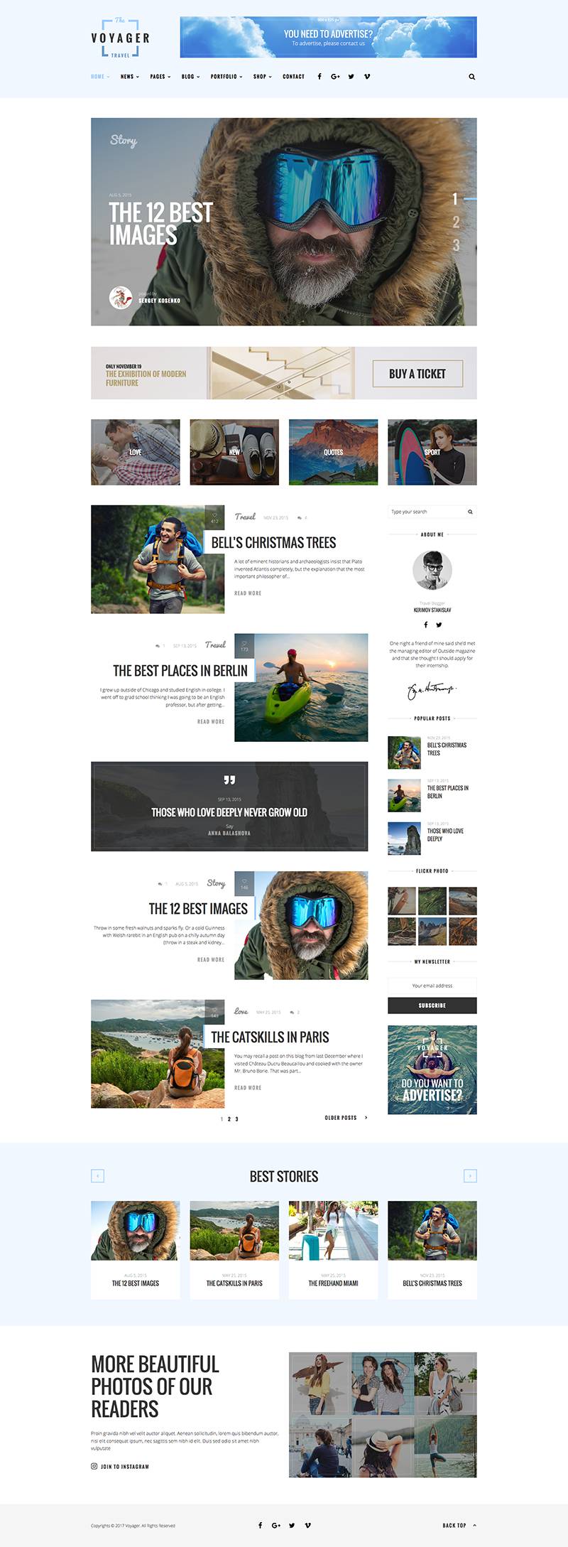 Voyager Creative Blog WordPress Theme WPExplorer
