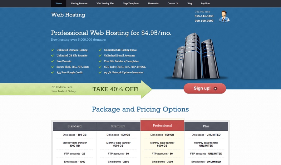 Web Hosting WordPress Theme