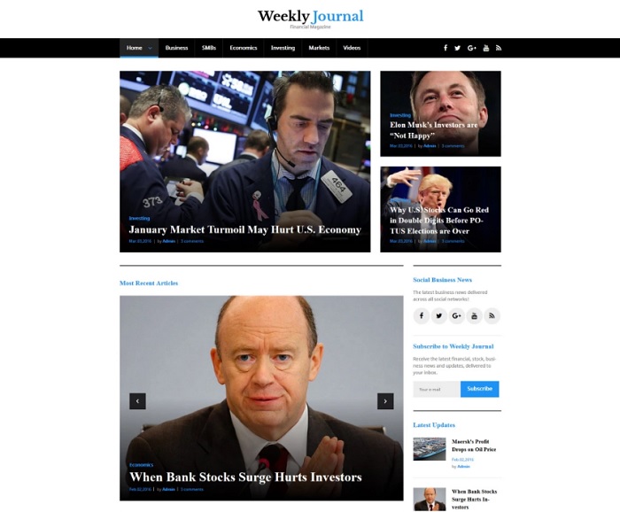 Weekly Journal News WordPress Theme
