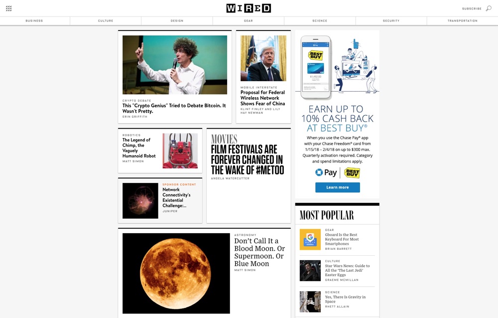 Big Name Brands That Use WordPress: Wired Magazine
