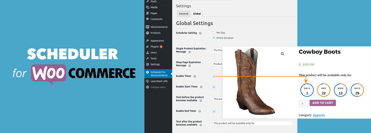 WooCommerce Scheduler WordPress Plugin