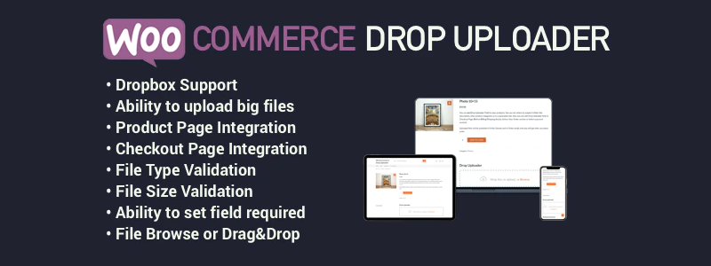 WooCommerce Drag & Drop File Uploader