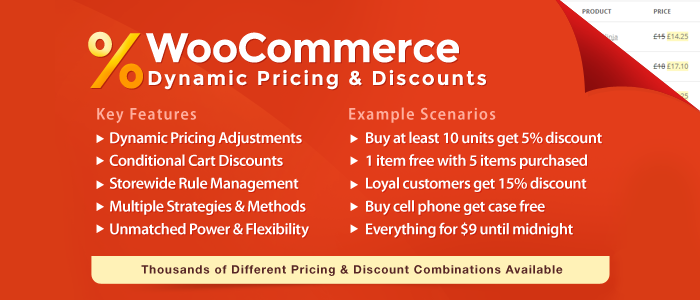 WooCommerce Динамическое ценообразование и скидки Премиум плагин WordPress