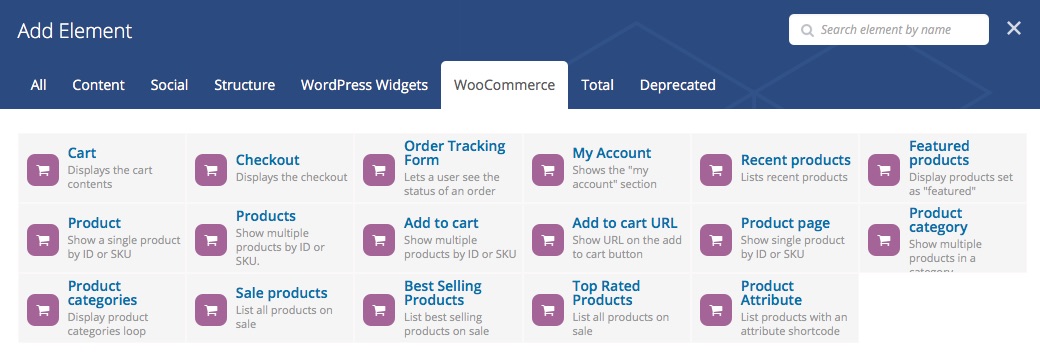 WooCommerce Elements for Visual Composer