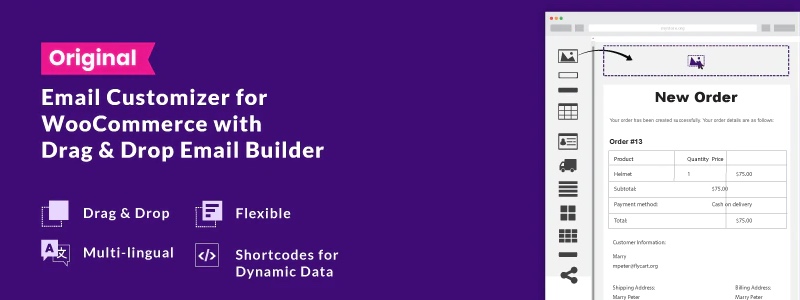 Email Customizer for WooCommerce with Drag & Drop Builder