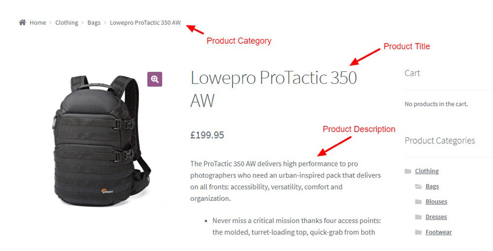 WooCommerce Product Page