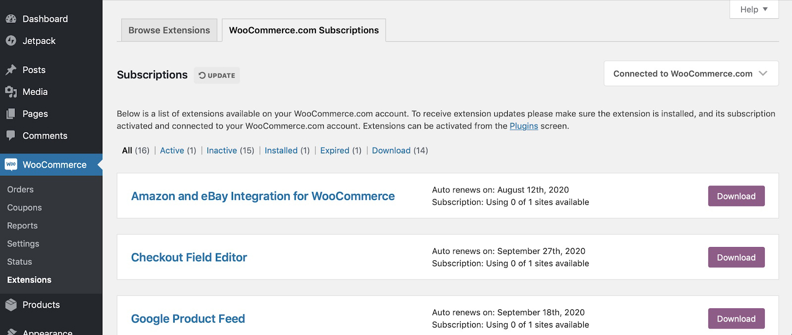 WooCommerce Extensions