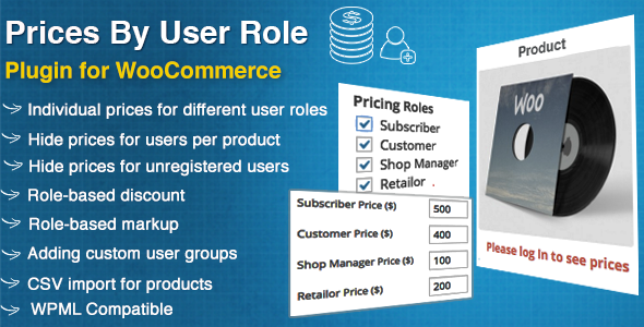 WooCommerce Prices By User Role Premium WordPress Plugin