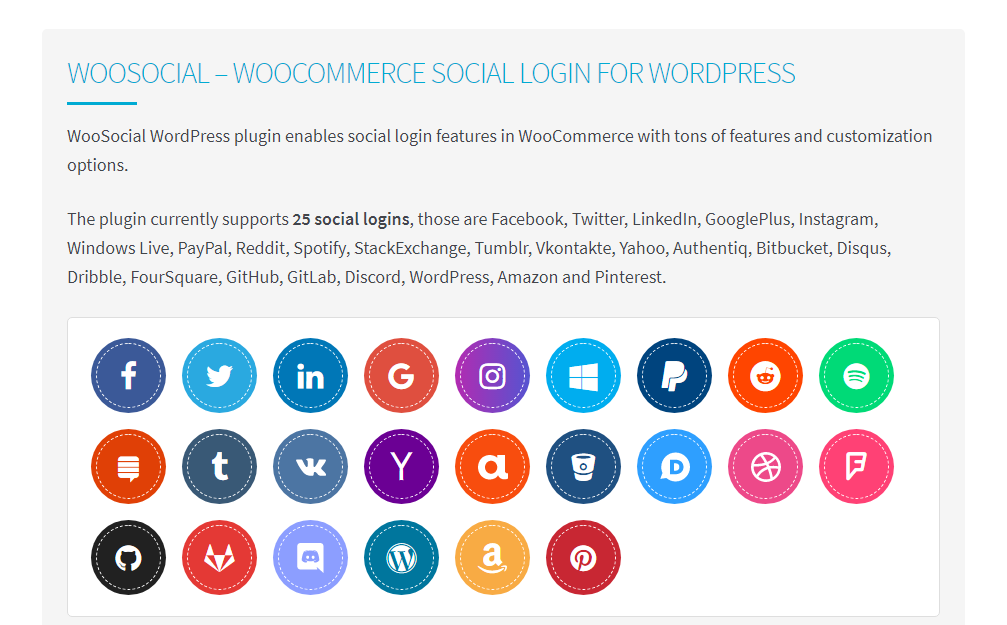 woosocial wordpress social login plugin