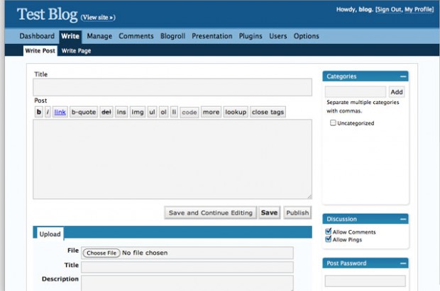wordpress 2.2