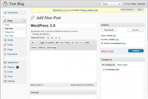 wordpress 3.0-post