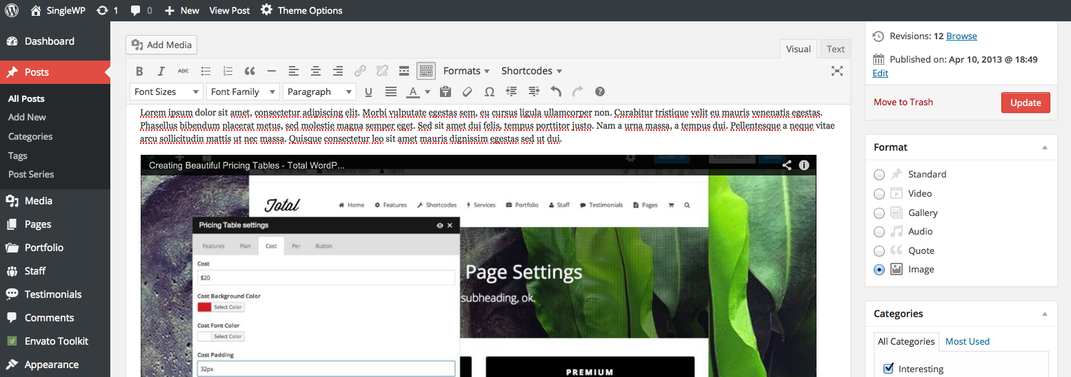 WordPress 4.0 Media Previews