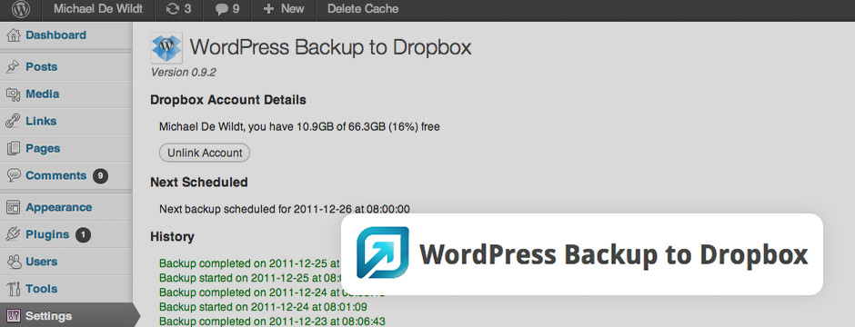 Backup to Dropbox Plugin