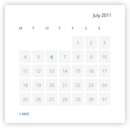 WordPress Calendar Widget Style